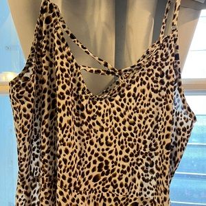 Cbrand leopard wrap dress